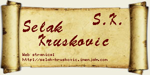 Selak Krušković vizit kartica